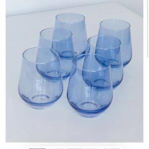 Elegant Blue Glass Tumbler Set
